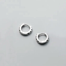 925 Sterling Silver Huggie Hoop Earrings 10 mm