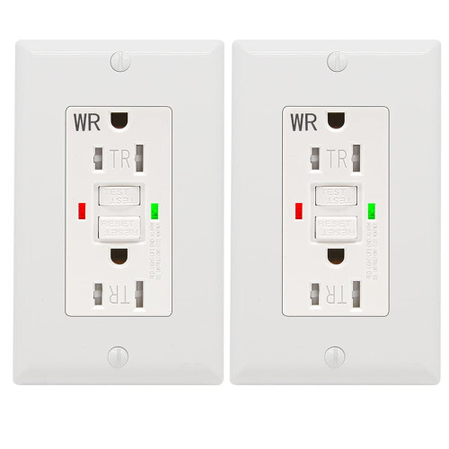GFCI Outlet White Self-Test Tamper-Resistant 1