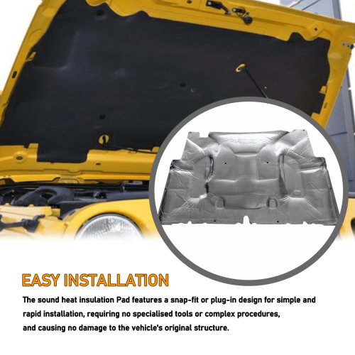 Front Hood Insulation Pad for Jeep Wrangler 2007–2017 1