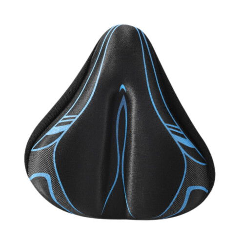Bicycle Saddle Cover Soft Seat Cushion Black Blue 1
