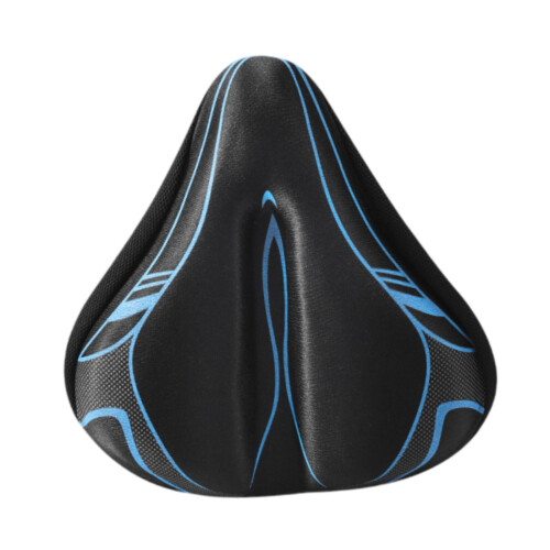 Bicycle Saddle Cover Soft Seat Cushion Black Blue 2
