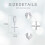 Sterling Silver Cross Drop Earrings with Moissanite for 5