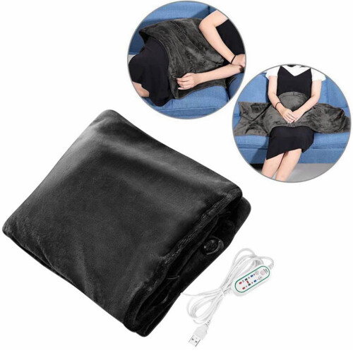 Electric Heated Blanket 26x39 Inch Soft Machine Washable