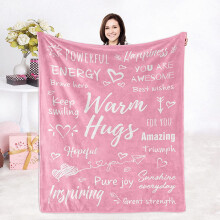 Purple Throw Blanket Inspirational Gift for Women 30x40 in
