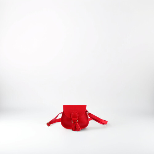 Red Tassel Crossbody Bag Single Shoulder Strap 1 Piece 1