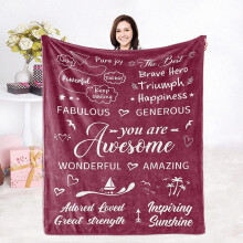 Purple Throw Blanket 40x50in Get Well Soon Gift