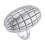 Women's Stainless Steel Oval Ring Silver Size 8 1