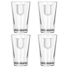 Beer Glass Set Clear 4 Pieces