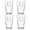 Beer Glass Set Clear 4 Pieces 1