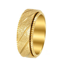 Stainless Steel Punk Ring for Men and Women Gold Matte