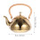 Golden Stainless Steel Tea Kettle 2.5 Quart with Handle 2
