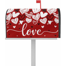 Red Love Valentine Magnetic Mailbox Cover 18.5 x 21.7 in