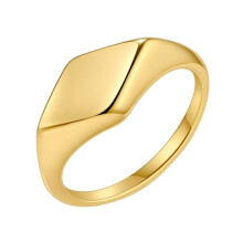 Women's Stainless Steel Rhomboid Ring Gold Size 7