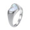 Stainless Steel Heart Shell Ring Silver Size 10 1