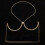 Crystal Chest Bracket Chain Body Chain Gold 1
