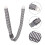 Grey Hard Hat Strap Clips Polyester 2 Set 1