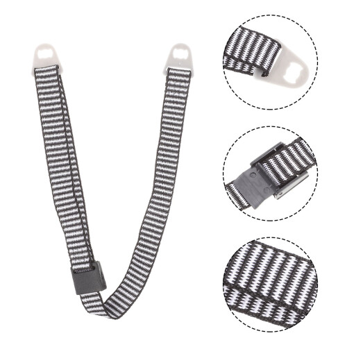 Grey Hard Hat Strap Clips Polyester 2 Set