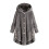 Plus Size Plush Hooded Cardigan Jacket Wool-Blend 1 1