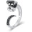 Sterling Silver Dog Ring for Women Adjustable Hypoallergenic 4