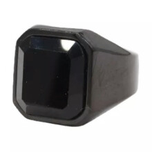 Men's Stainless Steel Tiger Eye Ring Red Black