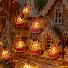 Warm White LED Christmas String Lights 10ft 20LED Battery