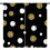 Polka Dot Curtains White Gold Dots 55x39 Inch 1