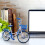 Mini Alloy City Bike Model 1:10 Folding Desktop Decor 7