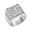 Men's Stainless Steel CZ Ring Silver Size 7 1
