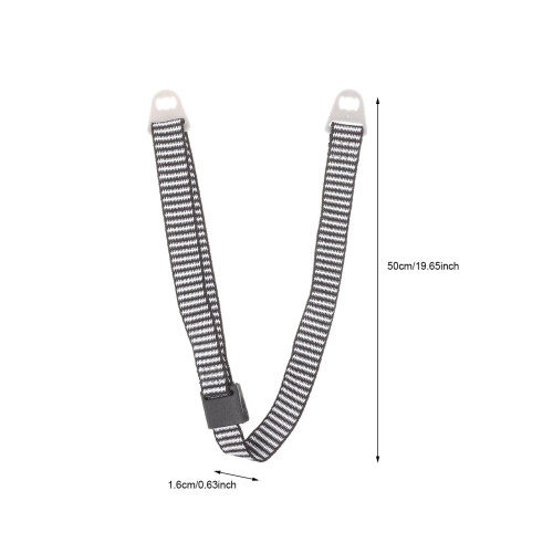Grey Hard Hat Strap Clips Polyester 2 Set 1
