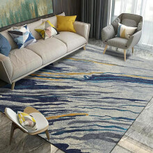 Abstract Indoor Area Rug Square Vintage Anti-Slip Machine
