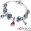 Sterling Silver Snake Chain Charm Bracelet with Barrel Clasp 4
