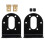 Motor Mounting Bracket Black 2 pcs 3