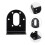 Motor Mounting Bracket Black 2 pcs 6