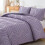 Purple Boho Queen Comforter Set Microfiber 3-Piece 7