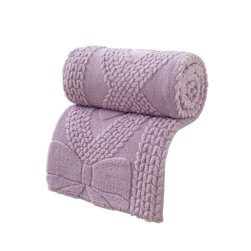 Raschel Blanket Purple 28x39in Soft Thick Double Layer 2