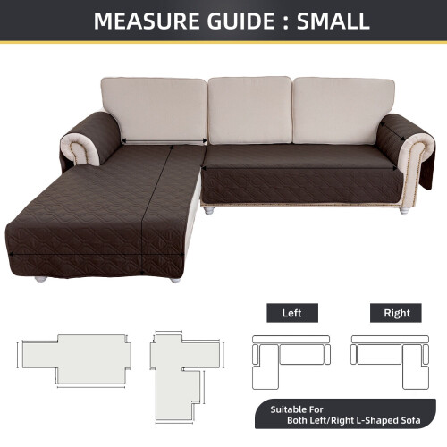 Housse de canapé d'angle en L imperméable et réversible 2 pièces 2