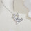 Cat Initial Pendant Necklace Silver Alphabet A to Z 3