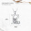 Cat Initial Pendant Necklace Silver Alphabet A to Z 5