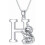 Cat Initial Pendant Necklace Silver Alphabet A to Z 8
