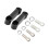 Motorcycle Mirror Mount Extender Black 3