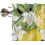 Lemon Flower Kitchen Curtains Set Black White Buffalo Plaid 5