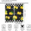 Lemon Kitchen Curtains Black White Buffalo Plaid 63x63in 2