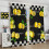 Lemon Kitchen Curtains Black White Buffalo Plaid 63x63in 4
