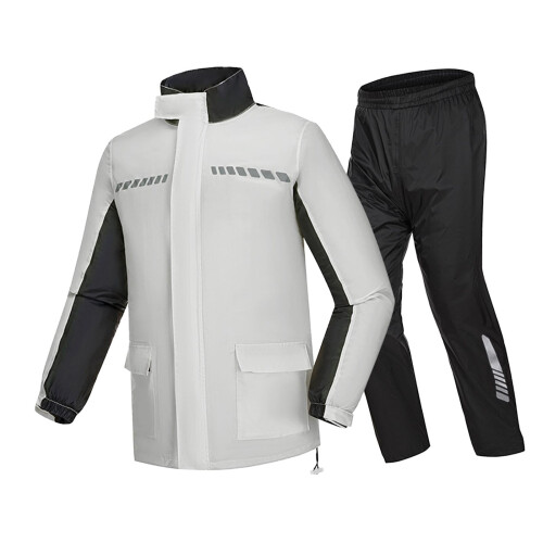 Rain Suit Waterproof Motorcycle Gear with Adjustable Neck 2
