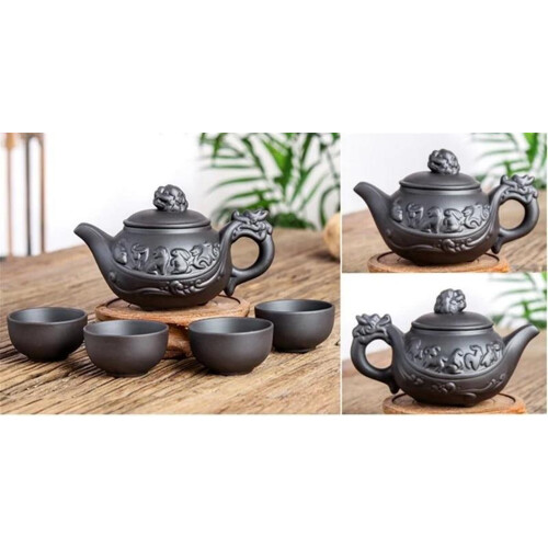 Chinese Kung Fu Ceramic Teapot Set 150ml with 4 Cups 2