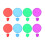 Polyester Foldable Flying Discs Round Fans 15 Pcs 2
