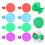 Polyester Foldable Flying Discs Round Fans 15 Pcs 6
