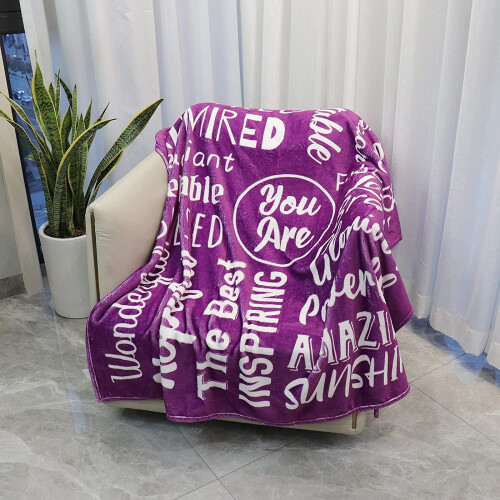 Purple Throw Blanket 40x50in Inspirational Gift 1