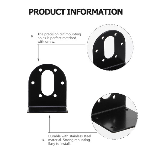 Motor Mounting Bracket Black 2 pcs 2