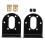 Motor Mounting Bracket Black 2 pcs 5